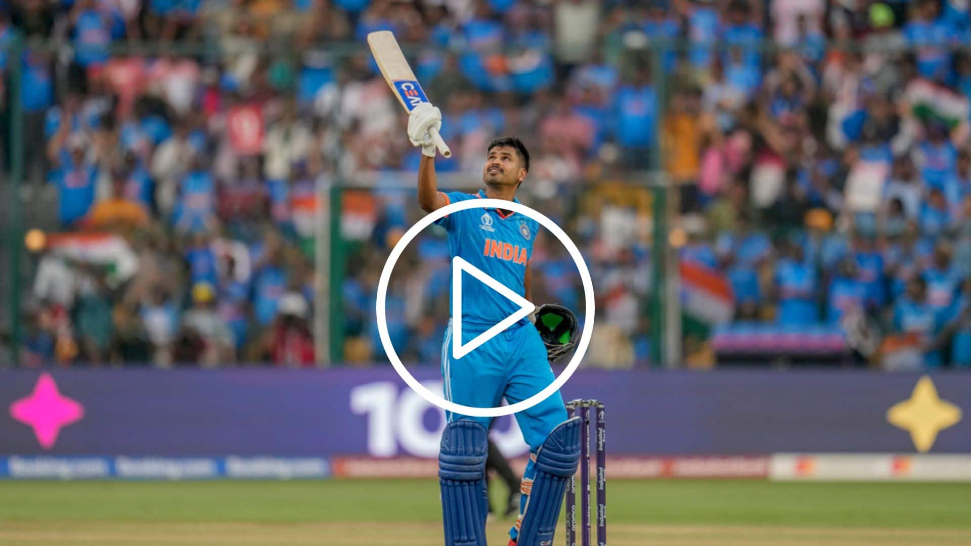 [Watch] Shreyas Iyer Slams His First World Cup Century In His Trademark Ultra-Aggressive Style